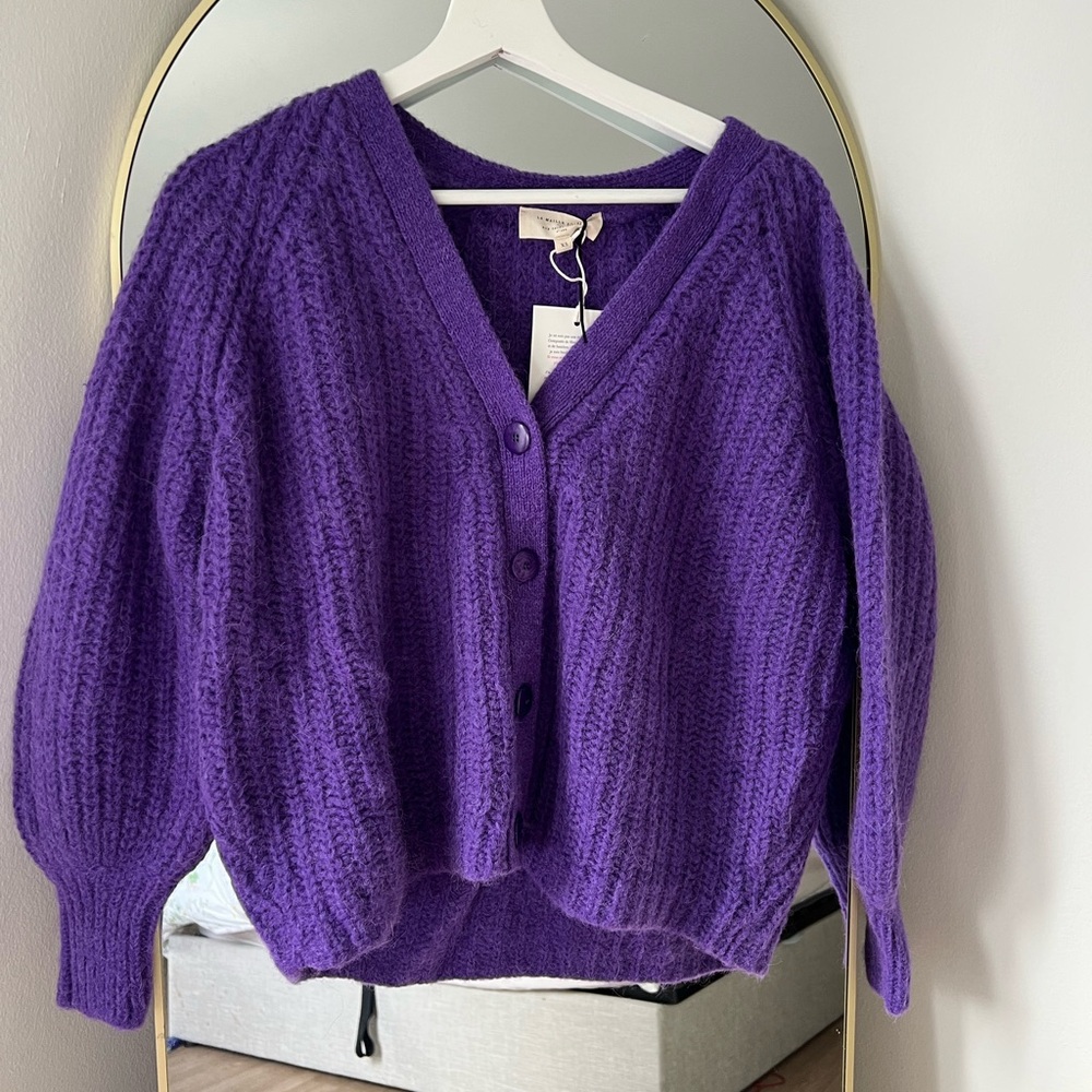 Sezane Purple Women's Cardigan XS NWT